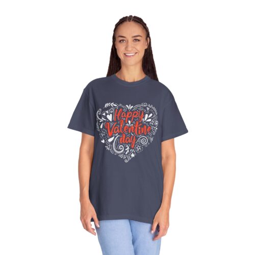 Happy Valentine's Day Unisex Garment-Dyed T-shirt, Love Shirt, Heart T-shirt, Couple's Gift, Cute Valentine's Tee, Casual Wear. - Image 28