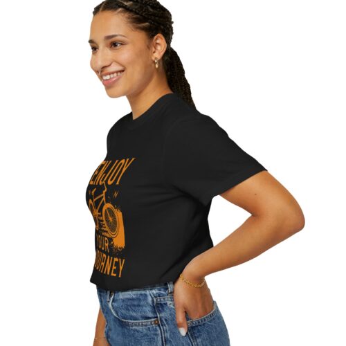 Adventure-Inspired Unisex T-Shirt, Enjoy Your Journey Tee, Cycling Gift, Travel Tee, Summer Casual Wear, Bike Lover Shirt. - Image 14