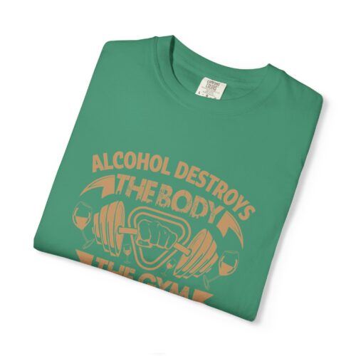 Fitness Motivational T-shirt - Alcohol Destroys, Gym Heals, Workout Tee, Gift for Gym Lovers, Activewear Shirt. - Image 34