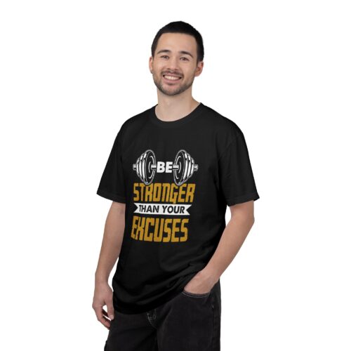 Motivational Fitness T-Shirt, Be Stronger Than Your Excuses, Workout Gear, Gym Shirt, Inspirational Apparel. - Image 19