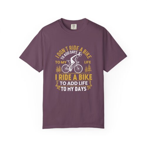 Adventure Awaits Garment-Dyed T-Shirt | Bike Lovers Gift, Outdoor Enthusiast Tee, Cycling Apparel, Unisex Casual Wear. - Image 9
