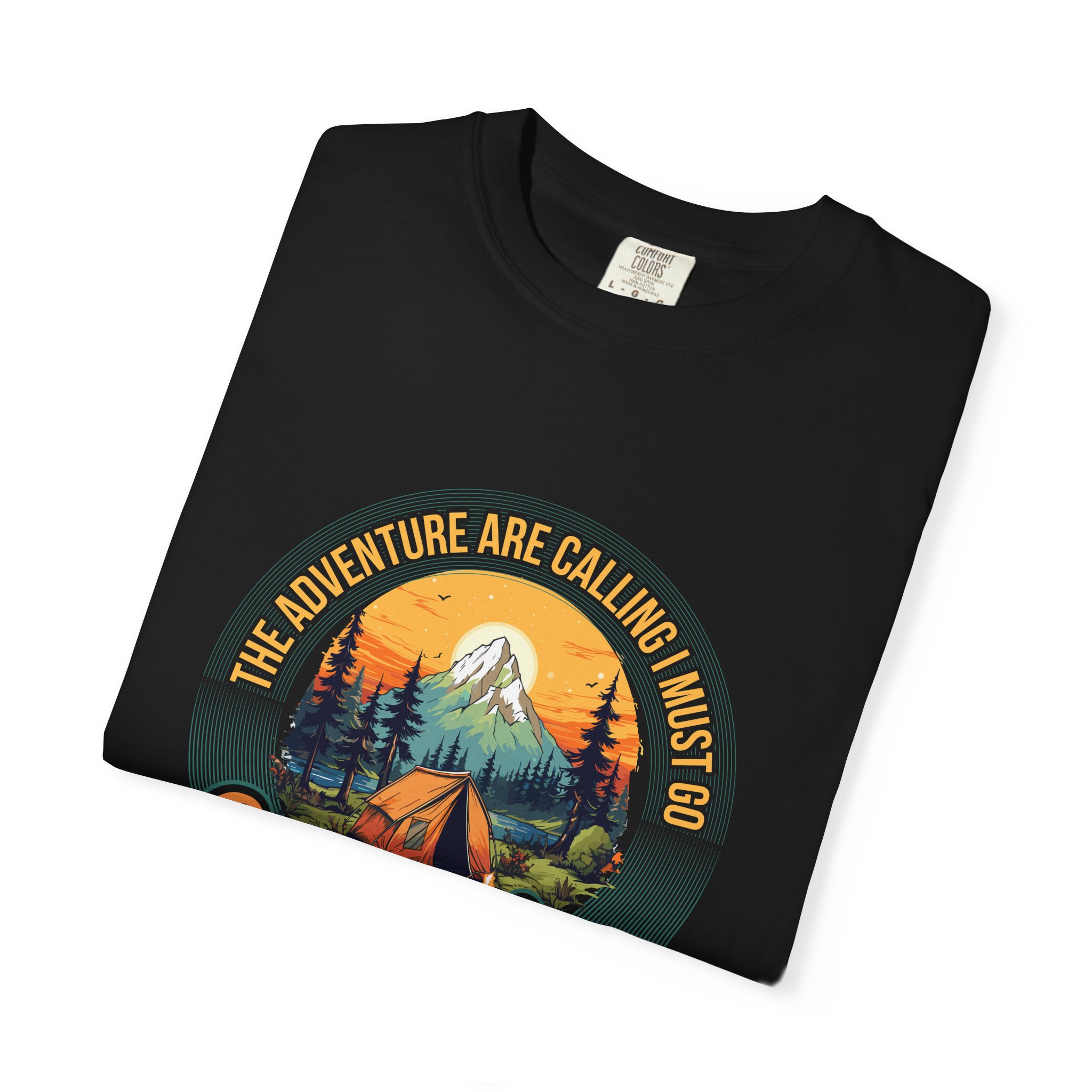 Adventure Camping T-Shirt, Unisex Garment-Dyed Tee, Camping Lovers Gift, Outdoor Adventure Shirt, Nature Graphic Tee. - Image 2