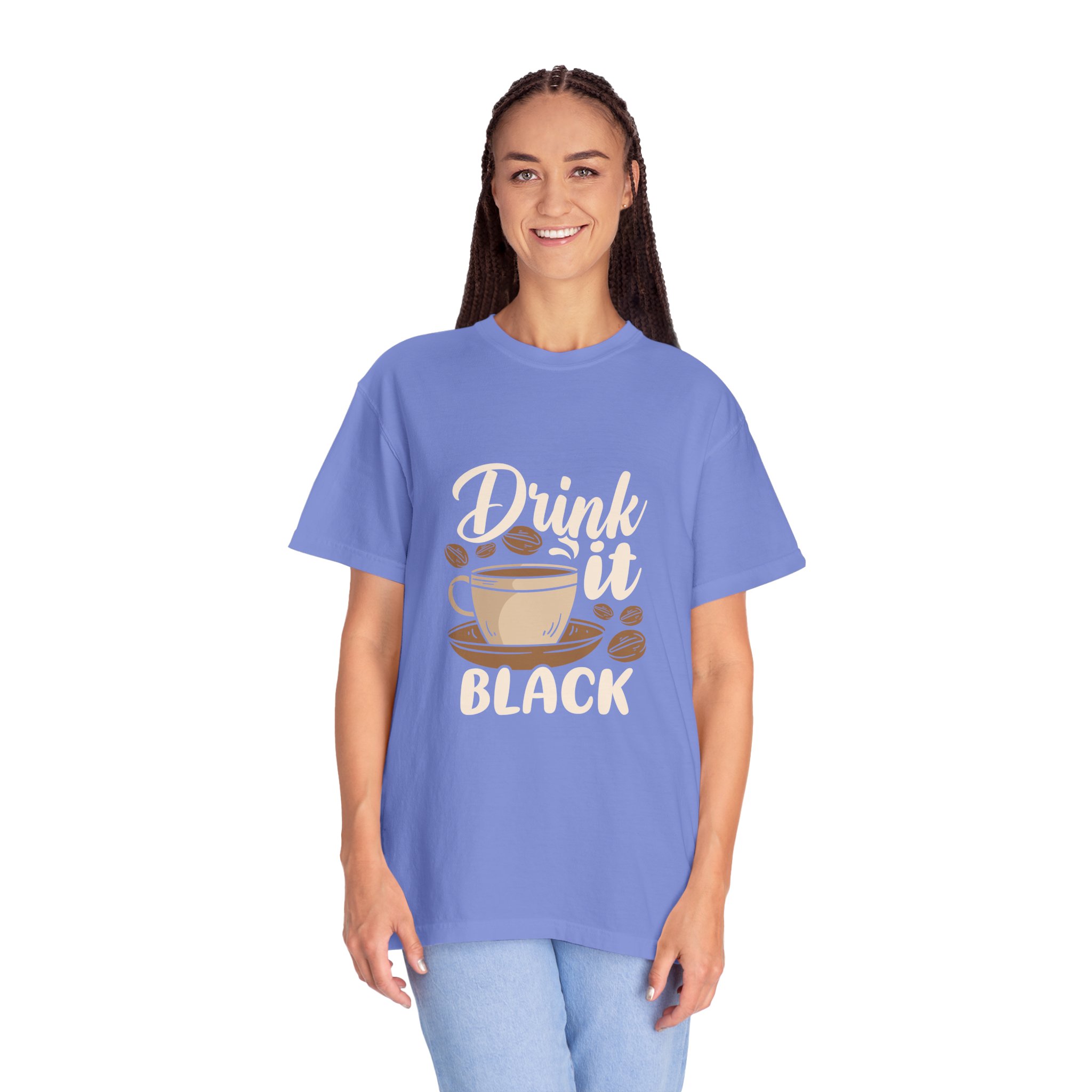 Coffee Lovers Unisex Garment-Dyed T-shirt, Casual Tee, Gift for Him, Gift for Her, Drink It Black Shirt, Coffee Enthusiast Apparel - Image 17