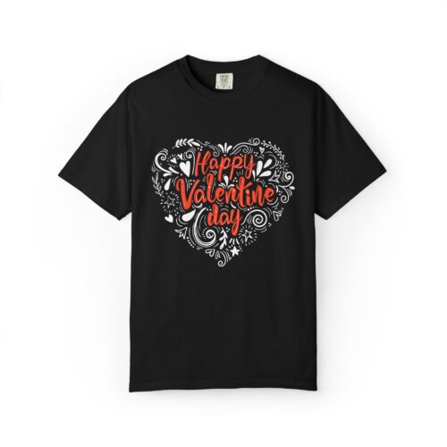 Happy Valentine's Day Unisex Garment-Dyed T-shirt, Love Shirt, Heart T-shirt, Couple's Gift, Cute Valentine's Tee, Casual Wear. - Image 9