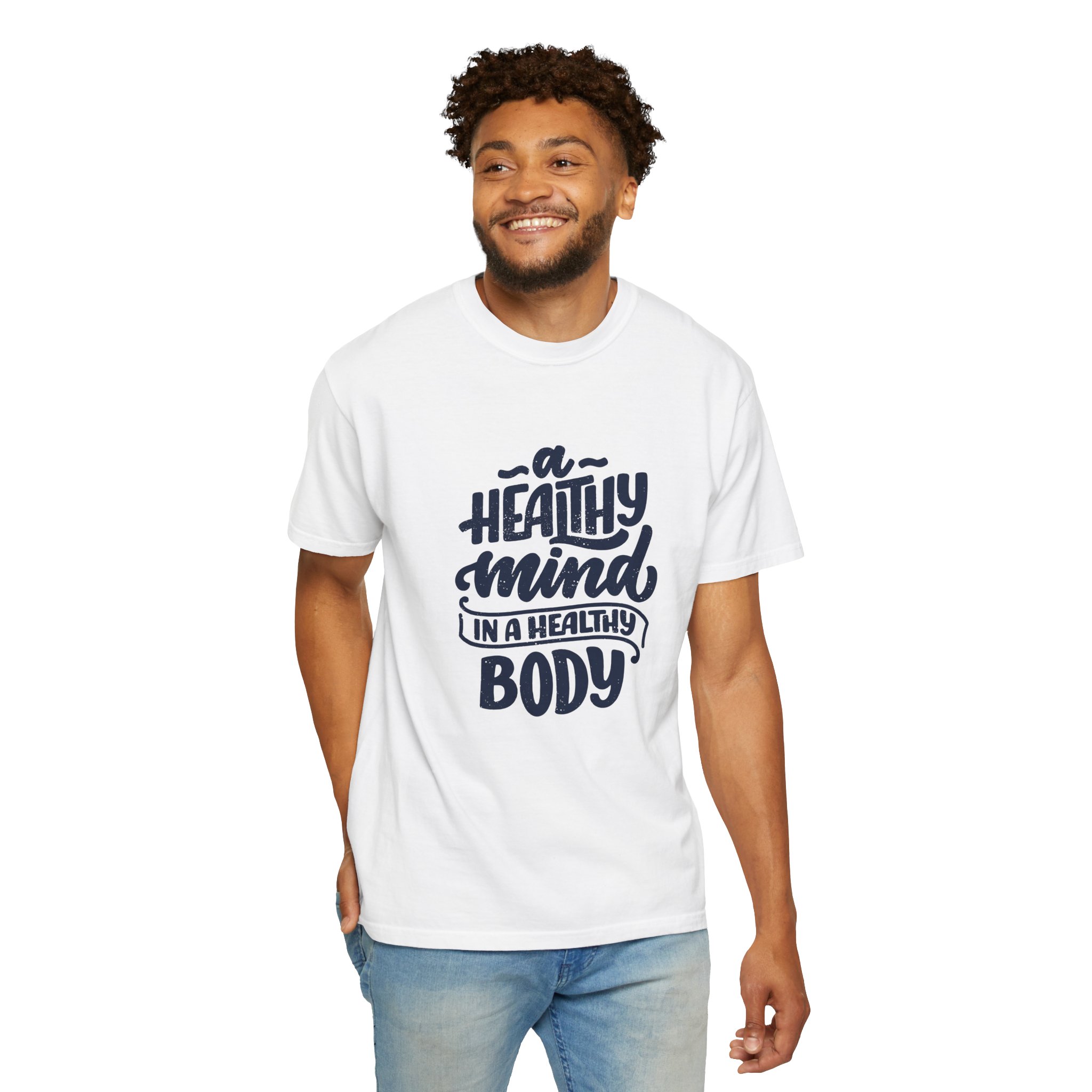 Unisex Motivational T-Shirt - "A Healthy Mind in a Healthy Body" - Fitness Apparel, Gift for Wellness Enthusiasts - Image 15