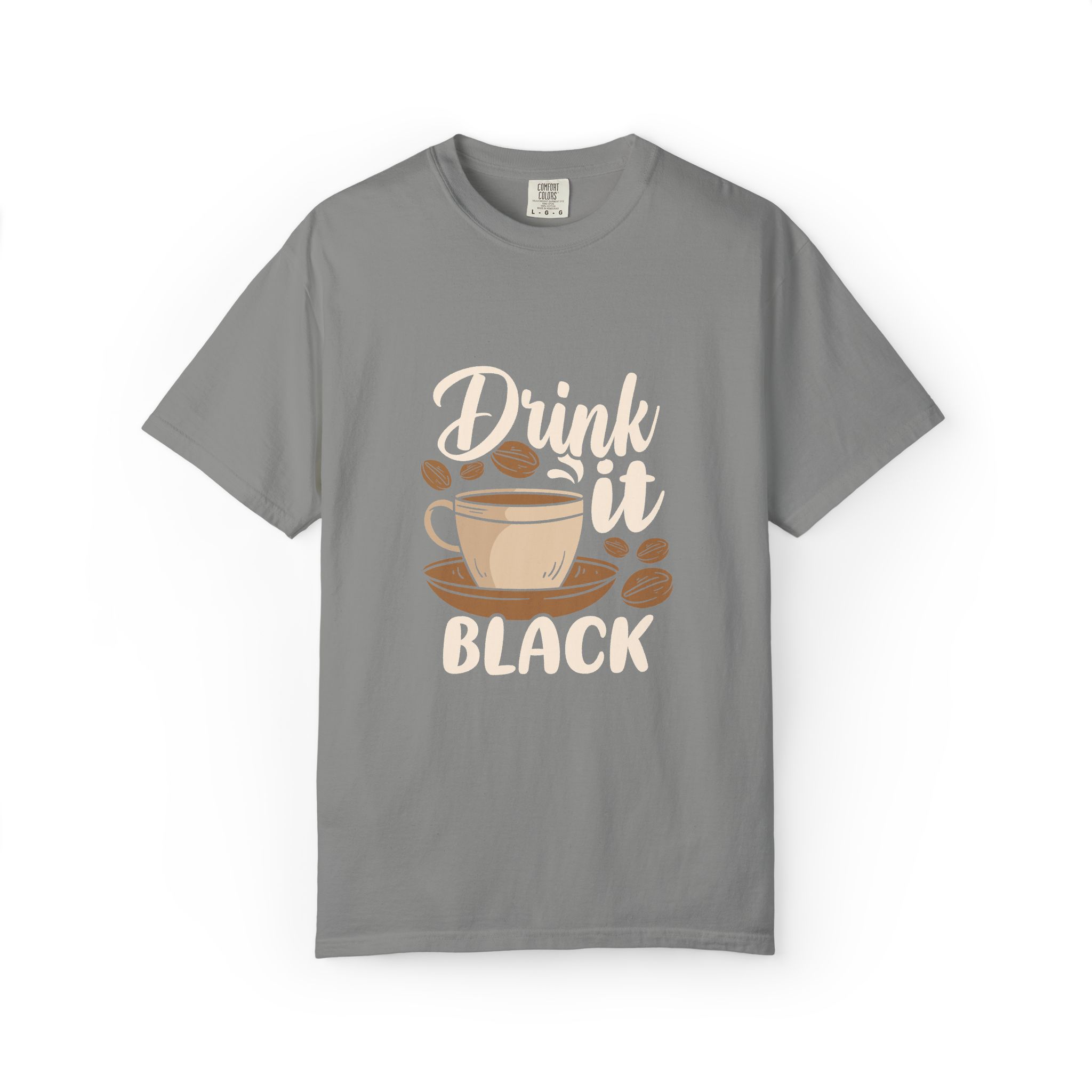 Coffee Lovers Unisex Garment-Dyed T-shirt, Casual Tee, Gift for Him, Gift for Her, Drink It Black Shirt, Coffee Enthusiast Apparel - Image 22