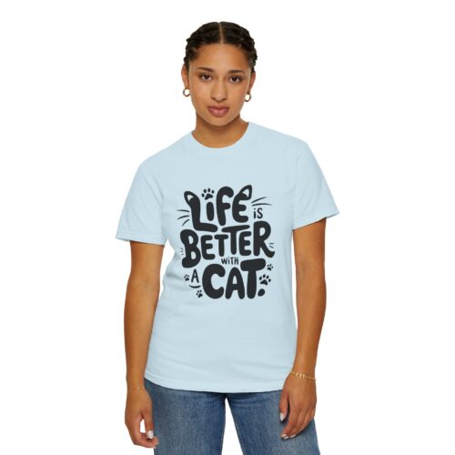Life is Better with a Cat Unisex Tee, Cat Lover Gift, Animal T-Shirt, Cute Cat Shirt, Casual Wear for Cat Moms, Fun Pet Apparel. - Image 29