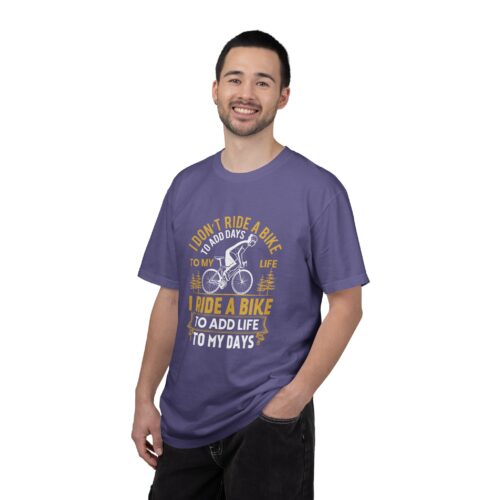 Adventure Awaits Garment-Dyed T-Shirt | Bike Lovers Gift, Outdoor Enthusiast Tee, Cycling Apparel, Unisex Casual Wear. - Image 51