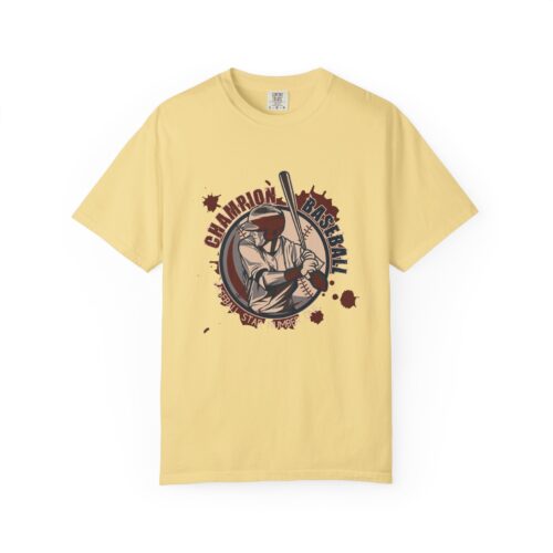 Championship Baseball T-Shirt for Sports Lovers, Unisex Garment-Dyed Tee for Athletes, Perfect Gift for Baseball Fans, Casual Wear. - Image 1