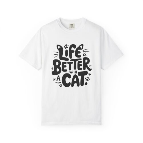 Life is Better with a Cat Unisex Tee, Cat Lover Gift, Animal T-Shirt, Cute Cat Shirt, Casual Wear for Cat Moms, Fun Pet Apparel. - Image 9
