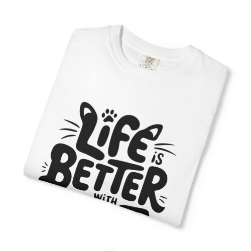 Life is Better with a Cat Unisex Tee, Cat Lover Gift, Animal T-Shirt, Cute Cat Shirt, Casual Wear for Cat Moms, Fun Pet Apparel. - Image 10