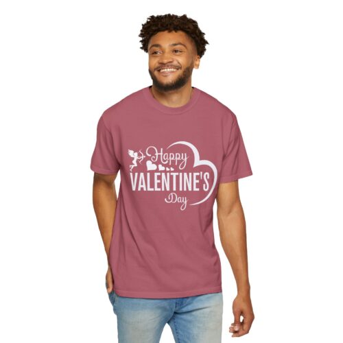 Unisex Garment-Dyed T-shirt for Valentine's Day, Cute Couple Shirt, Love-themed Tee, Perfect Gift, Holiday Apparel. - Image 47