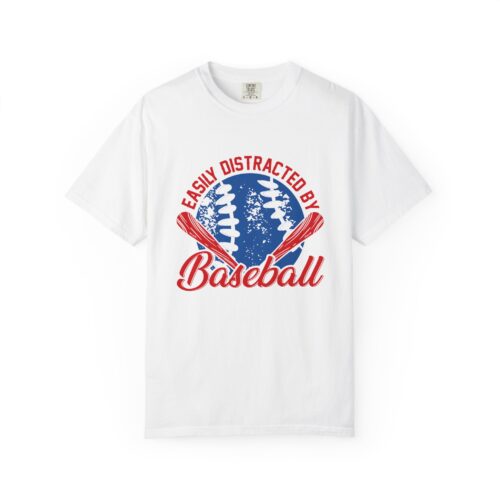 Unisex Baseball T-Shirt - Easily Distracted by Baseball, Sporty Tee, Gift for Baseball Lovers, Summer Wear, Casual Apparel. - Image 9