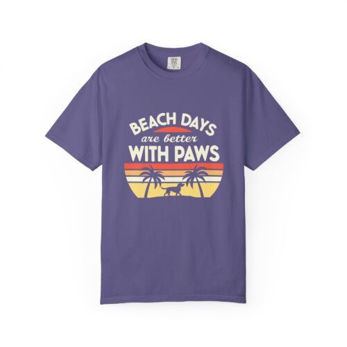 Beach Days Are Better with Paws Unisex T-Shirt | Pet Lover Gift, Summer Tee, Casual Wear, Beachwear, Dog Lover Apparel. - Image 49