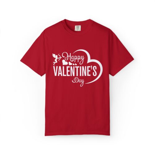 Unisex Garment-Dyed T-shirt for Valentine's Day, Cute Couple Shirt, Love-themed Tee, Perfect Gift, Holiday Apparel. - Image 1