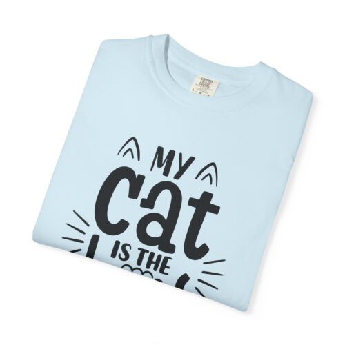 Cat Lover's Unisex Garment-Dyed T-Shirt - 'My Cat is The Boss'. - Image 2