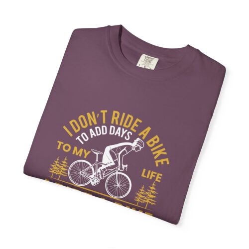 Adventure Awaits Garment-Dyed T-Shirt | Bike Lovers Gift, Outdoor Enthusiast Tee, Cycling Apparel, Unisex Casual Wear. - Image 10