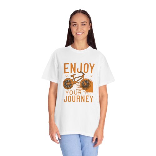 Adventure-Inspired Unisex T-Shirt, Enjoy Your Journey Tee, Cycling Gift, Travel Tee, Summer Casual Wear, Bike Lover Shirt. - Image 4