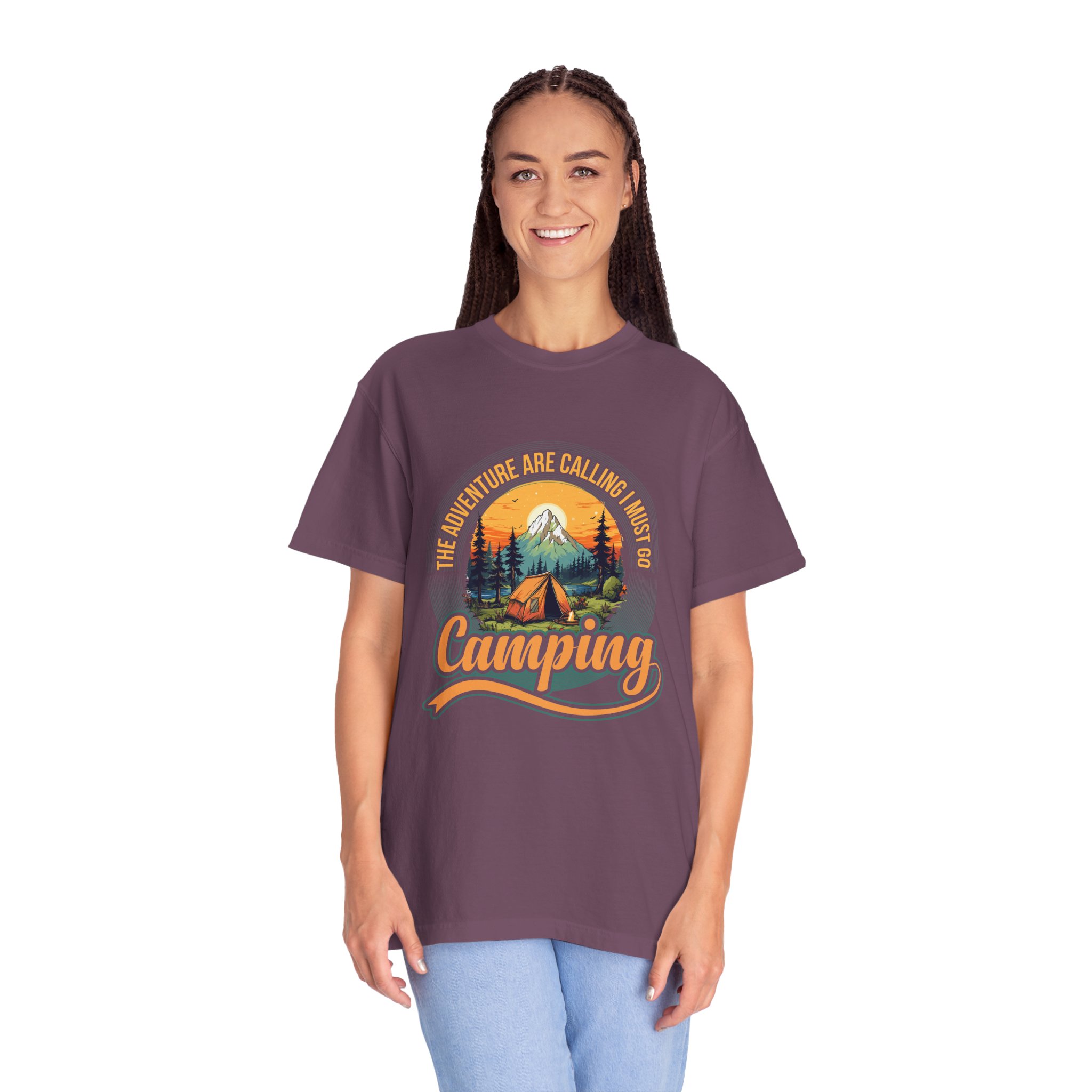 Adventure Camping T-Shirt, Unisex Garment-Dyed Tee, Camping Lovers Gift, Outdoor Adventure Shirt, Nature Graphic Tee. - Image 12