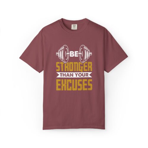 Motivational Fitness T-Shirt, Be Stronger Than Your Excuses, Workout Gear, Gym Shirt, Inspirational Apparel. - Image 9