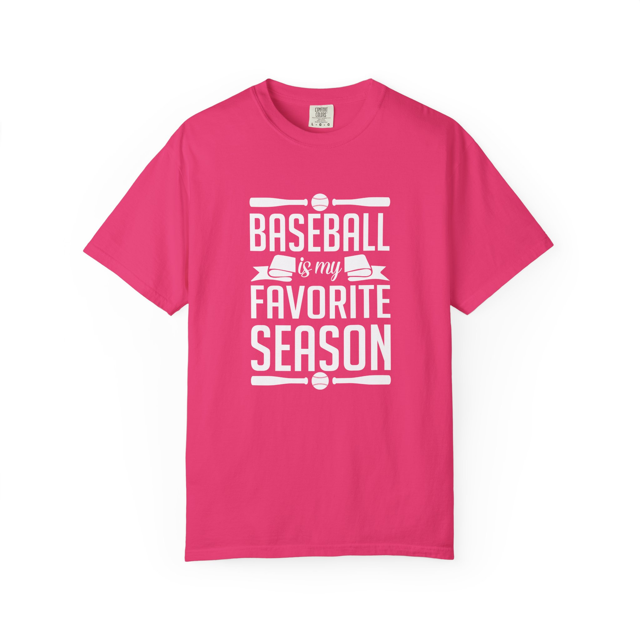 Baseball Favorite Season T-Shirt, Unisex Garment-Dyed Tee, Sporty Apparel, Gift for Baseball Lovers, Summer Wear, Casual Style. - Image 49