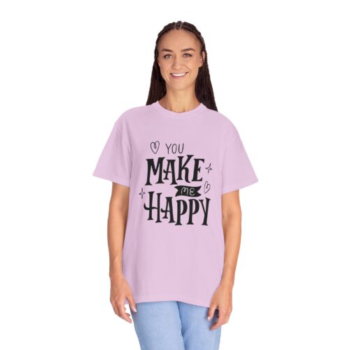 Joyful Message T-Shirt - You Make Me Happy - Gift for Friends, Casual Wear, Birthday Gift, Uplifting Apparel, Everyday Comfort. - Image 12