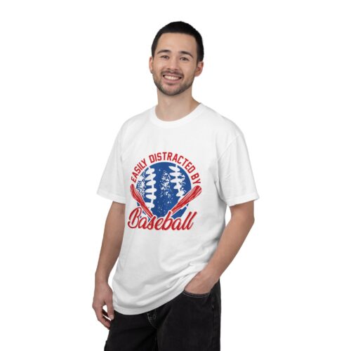 Unisex Baseball T-Shirt - Easily Distracted by Baseball, Sporty Tee, Gift for Baseball Lovers, Summer Wear, Casual Apparel. - Image 11