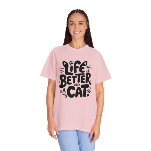 Life is Better with a Cat Unisex Tee, Cat Lover Gift, Animal T-Shirt, Cute Cat Shirt, Casual Wear for Cat Moms, Fun Pet Apparel. - Image 44