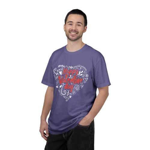 Happy Valentine's Day Unisex Garment-Dyed T-shirt, Love Shirt, Heart T-shirt, Couple's Gift, Cute Valentine's Tee, Casual Wear. - Image 35