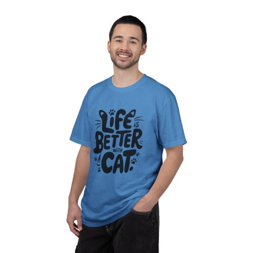Life is Better with a Cat Unisex Tee, Cat Lover Gift, Animal T-Shirt, Cute Cat Shirt, Casual Wear for Cat Moms, Fun Pet Apparel. - Image 35