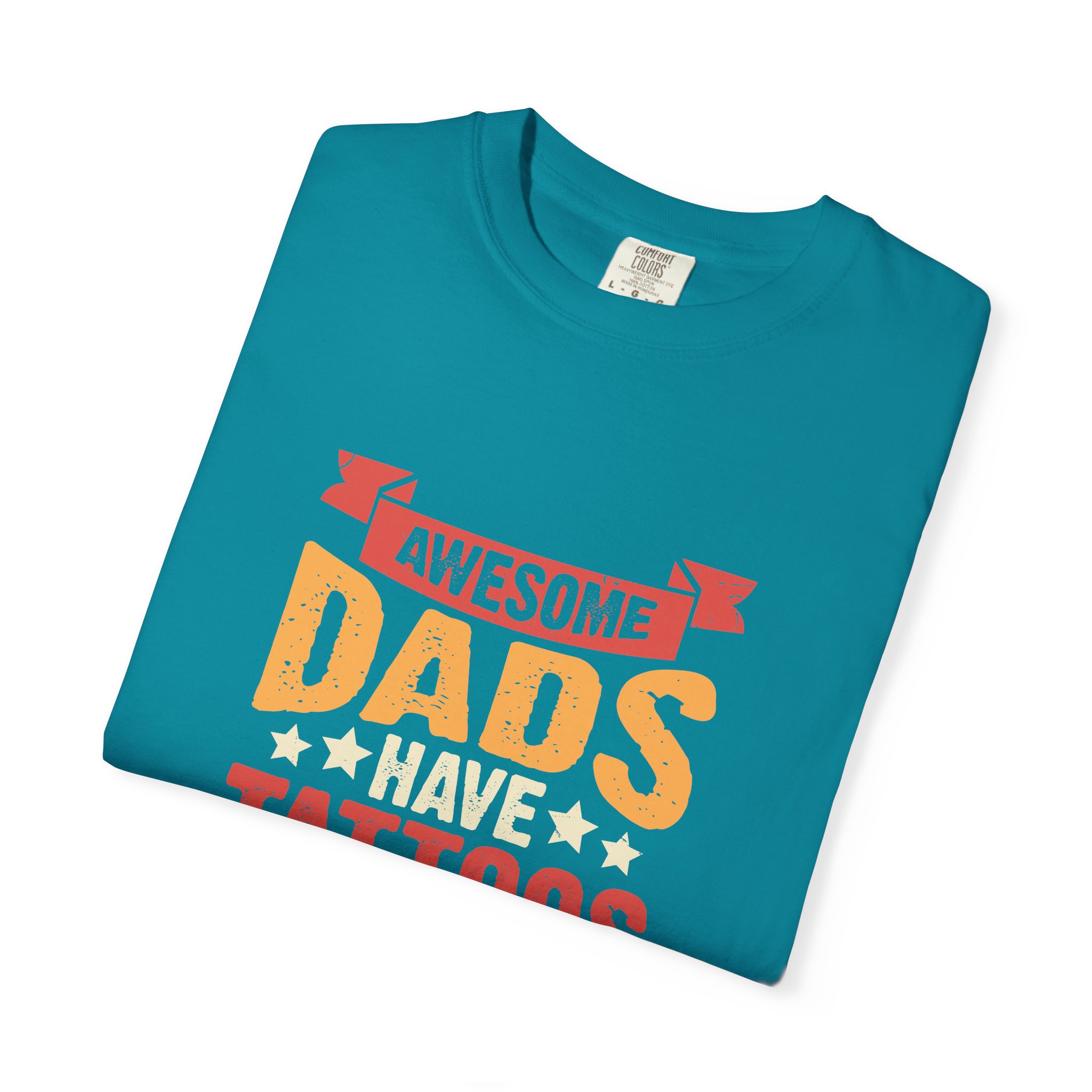 Awesome Dads Have Tattoos and Beards T-shirt, Unisex Garment-Dyed Tee, Father's Day Gift, Dad Shirt, Casual & Tattoo Lover Apparel. - Image 18