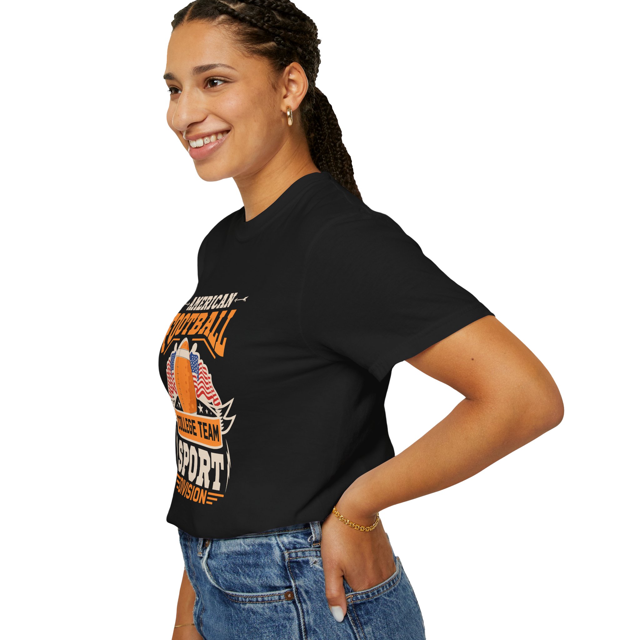 American Football Unisex Garment-Dyed T-Shirt, Perfect for Game Day, Sports Fan Gift, Tailgate Party, College Team Merchandise. - Image 14