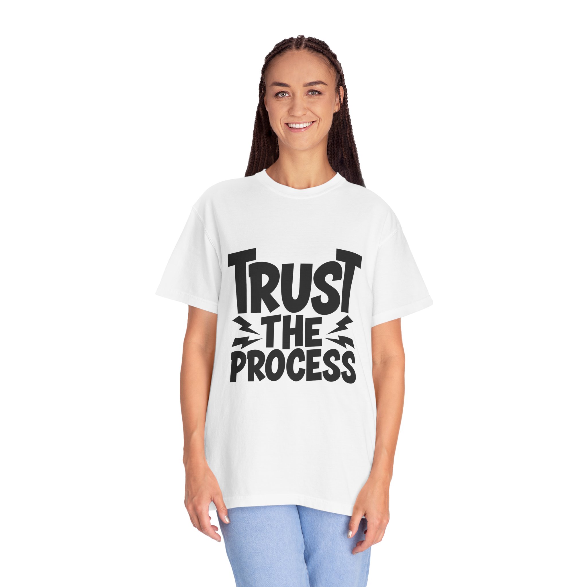 Trust the Process Unisex Garment-Dyed T-shirt, Motivational Tee, Casual Wear, Inspiring Shirt, Everyday Style. - Image 4