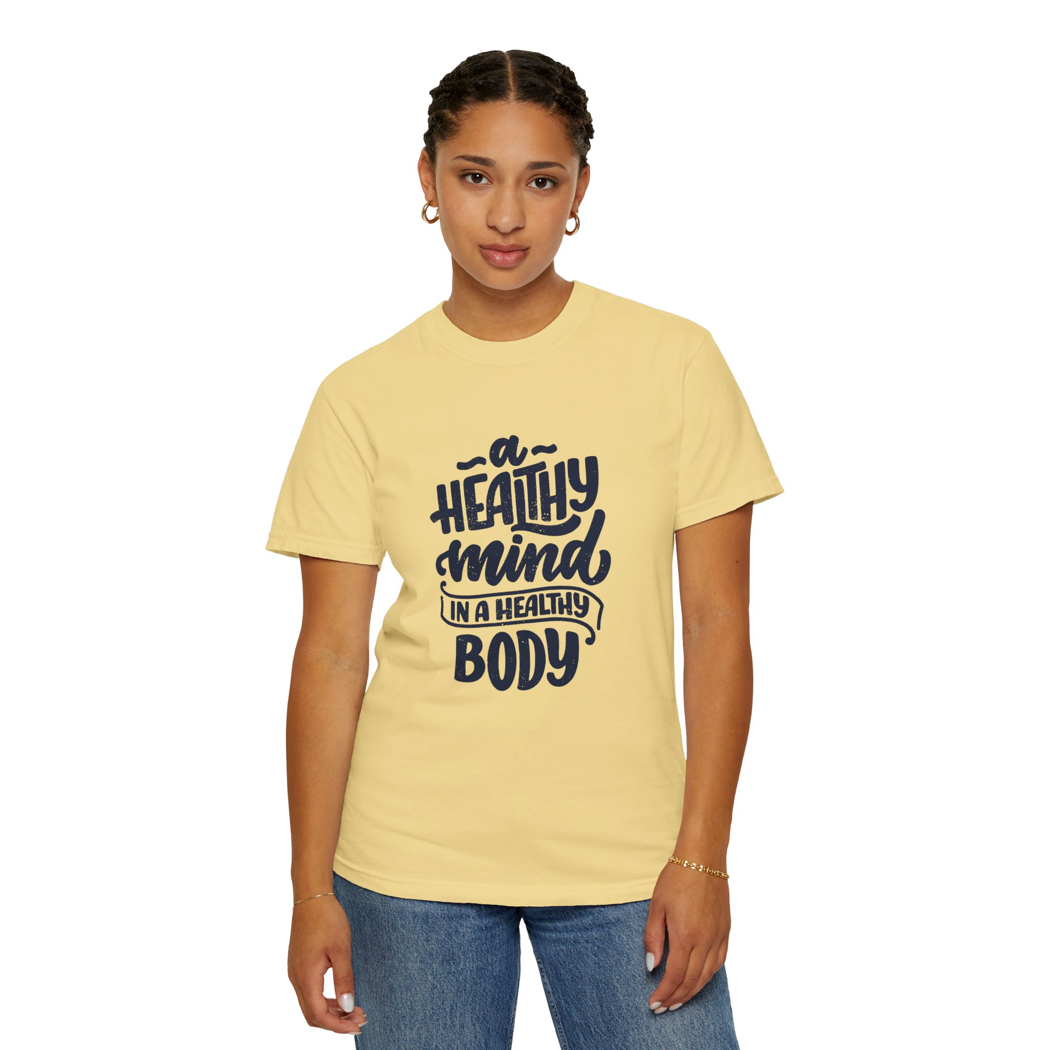 Unisex Motivational T-Shirt - "A Healthy Mind in a Healthy Body" - Fitness Apparel, Gift for Wellness Enthusiasts - Image 5
