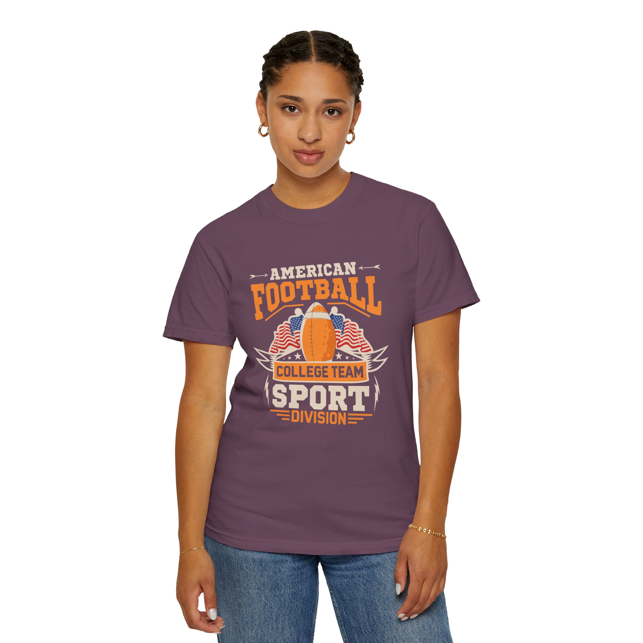 American Football Unisex Garment-Dyed T-Shirt, Perfect for Game Day, Sports Fan Gift, Tailgate Party, College Team Merchandise. - Image 21