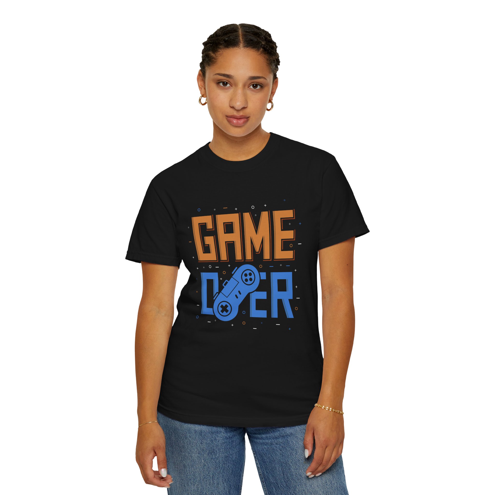 Game Over Unisex Garment-Dyed T-Shirt, Gamer Gift, PlayStation Tee, Retro Gaming Shirt, Casual Wear, Birthday Present. - Image 13