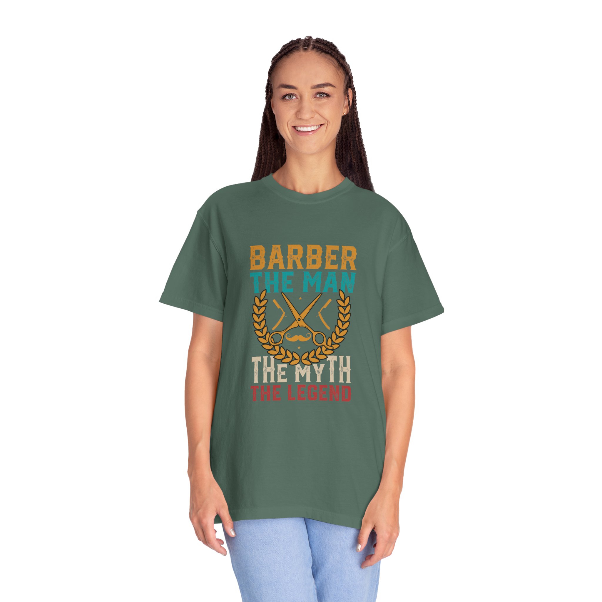 Barber Legend T-Shirt: Unisex Garment-Dyed Tee for Barbers, Father's Day Gift, Casual Wear, Barber Shop Apparel, Unique Gift Idea. - Image 20