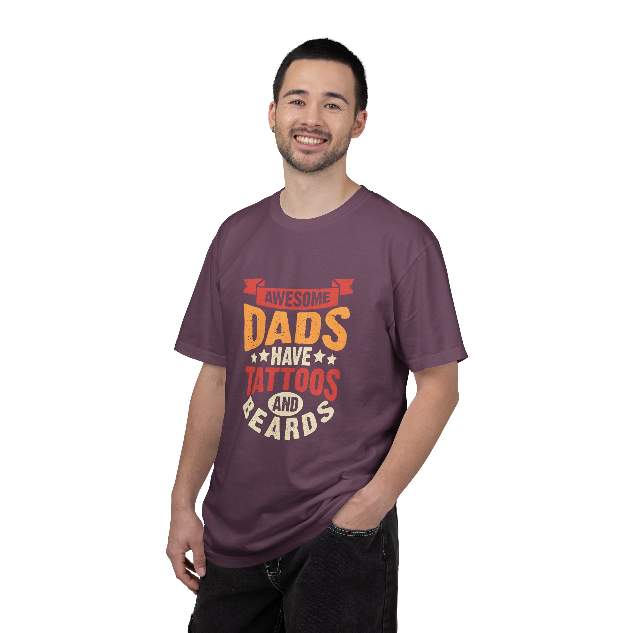 Awesome Dads Have Tattoos and Beards T-shirt, Unisex Garment-Dyed Tee, Father's Day Gift, Dad Shirt, Casual & Tattoo Lover Apparel. - Image 11
