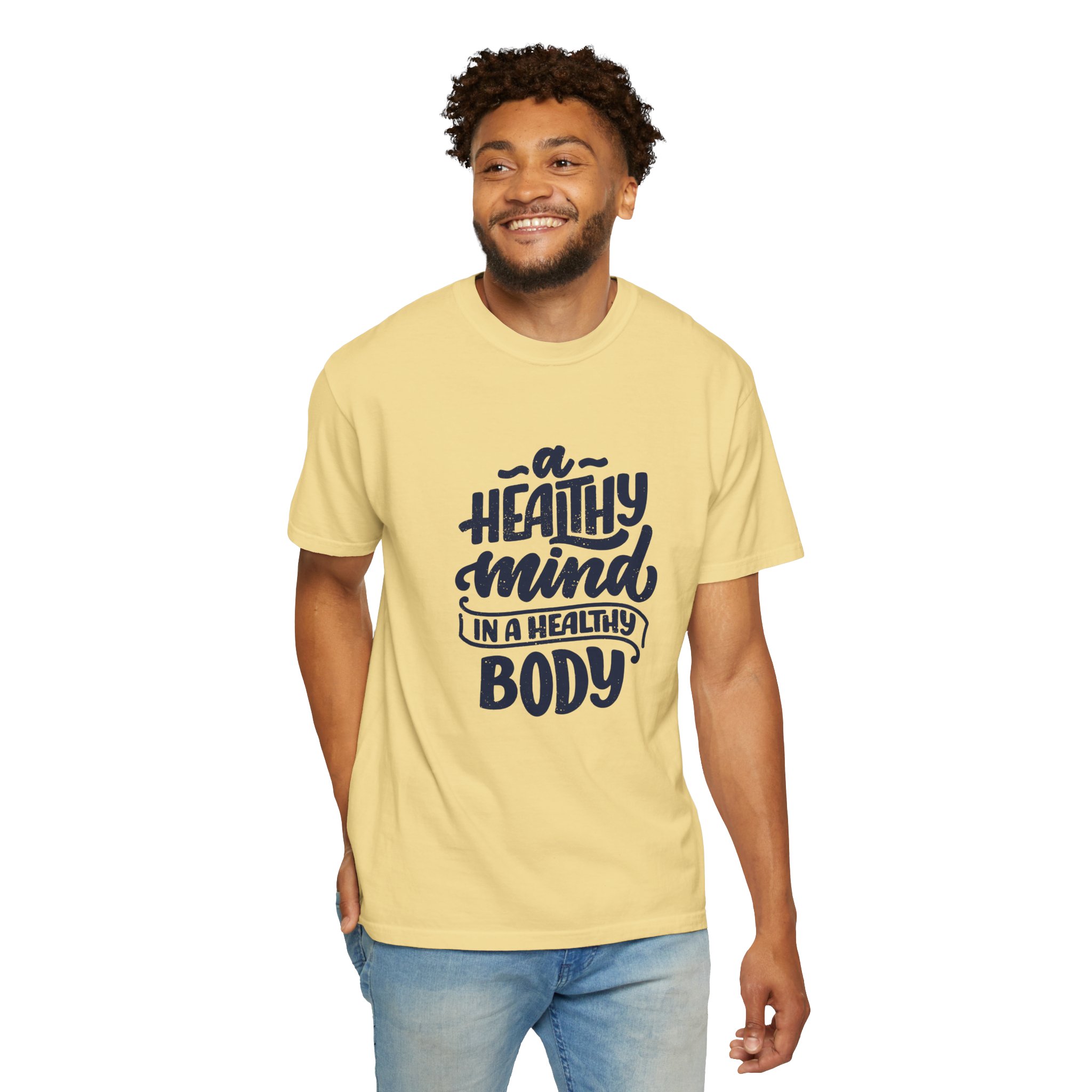 Unisex Motivational T-Shirt - "A Healthy Mind in a Healthy Body" - Fitness Apparel, Gift for Wellness Enthusiasts - Image 7