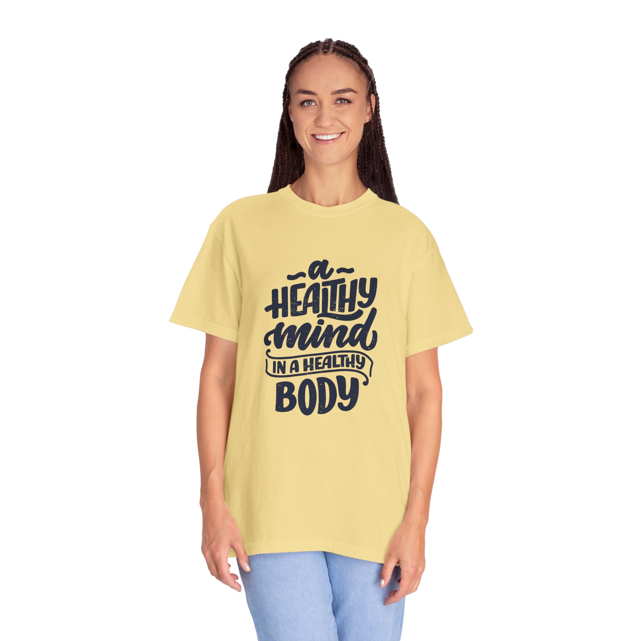 Unisex Motivational T-Shirt - "A Healthy Mind in a Healthy Body" - Fitness Apparel, Gift for Wellness Enthusiasts - Image 4