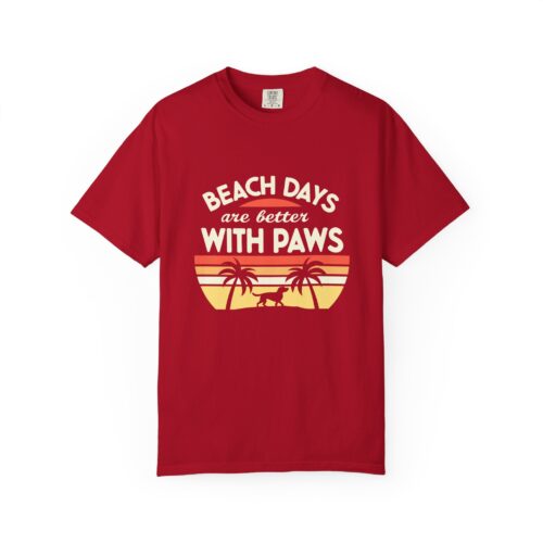 Beach Days Are Better with Paws Unisex T-Shirt | Pet Lover Gift, Summer Tee, Casual Wear, Beachwear, Dog Lover Apparel. - Image 17