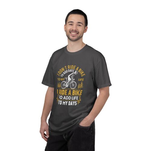 Adventure Awaits Garment-Dyed T-Shirt | Bike Lovers Gift, Outdoor Enthusiast Tee, Cycling Apparel, Unisex Casual Wear. - Image 43