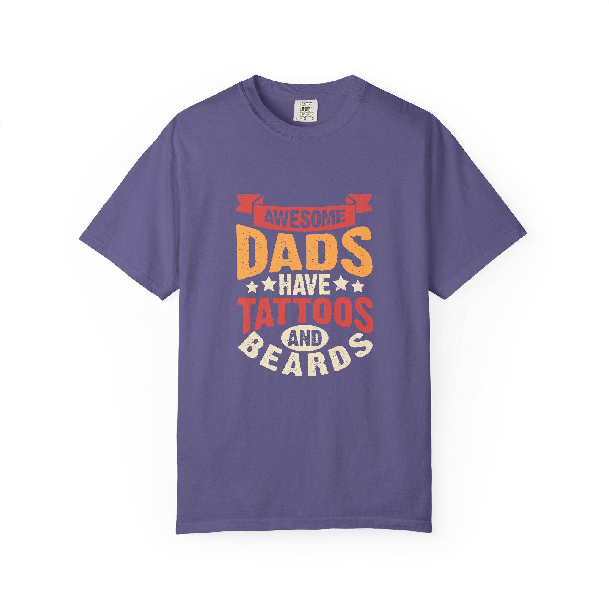 Awesome Dads Have Tattoos and Beards T-shirt, Unisex Garment-Dyed Tee, Father's Day Gift, Dad Shirt, Casual & Tattoo Lover Apparel. - Image 41