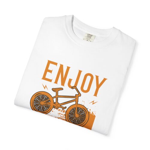 Adventure-Inspired Unisex T-Shirt, Enjoy Your Journey Tee, Cycling Gift, Travel Tee, Summer Casual Wear, Bike Lover Shirt. - Image 2