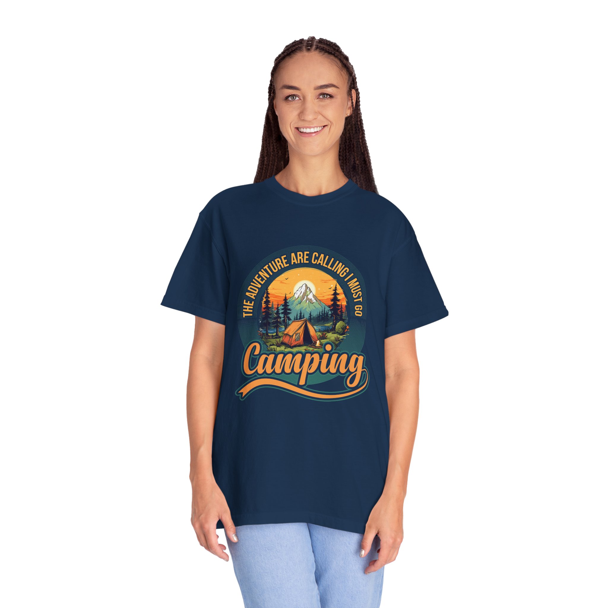 Adventure Camping T-Shirt, Unisex Garment-Dyed Tee, Camping Lovers Gift, Outdoor Adventure Shirt, Nature Graphic Tee. - Image 20