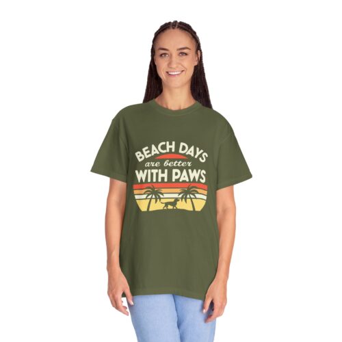 Beach Days Are Better with Paws Unisex T-Shirt | Pet Lover Gift, Summer Tee, Casual Wear, Beachwear, Dog Lover Apparel. - Image 36