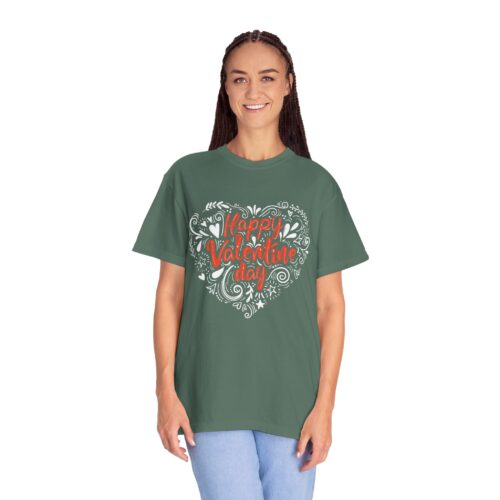 Happy Valentine's Day Unisex Garment-Dyed T-shirt, Love Shirt, Heart T-shirt, Couple's Gift, Cute Valentine's Tee, Casual Wear. - Image 20