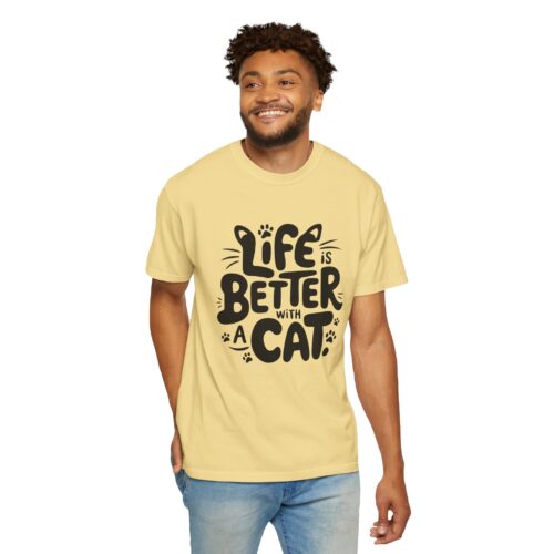 Life is Better with a Cat Unisex Tee, Cat Lover Gift, Animal T-Shirt, Cute Cat Shirt, Casual Wear for Cat Moms, Fun Pet Apparel. - Image 23