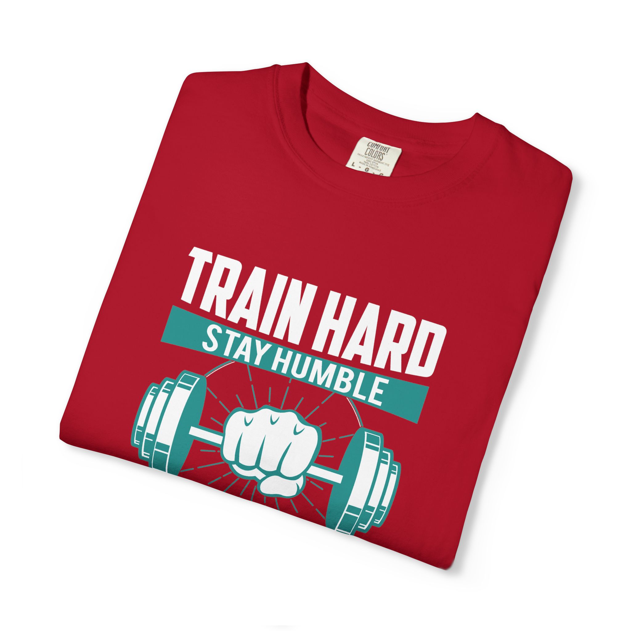 Gym Motivation T-Shirt - Train Hard Stay Humble Design, Fitness Apparel, Athleisure Wear, Workout Gear, Gift for Gym Lovers. - Image 2
