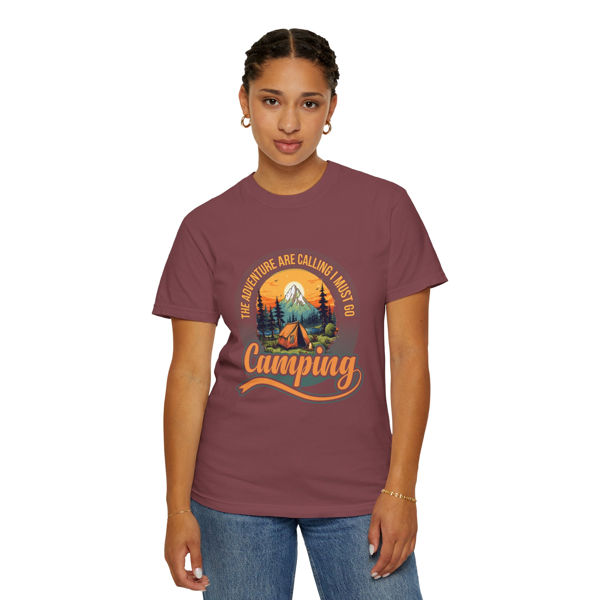 Adventure Camping T-Shirt, Unisex Garment-Dyed Tee, Camping Lovers Gift, Outdoor Adventure Shirt, Nature Graphic Tee. - Image 29